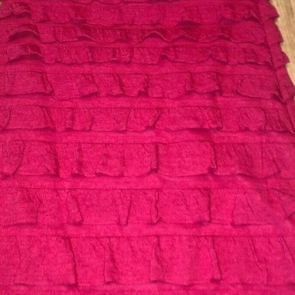 Express Women's‎ XXS Strapless Red Ruffled Dress - Picture 9 of 14